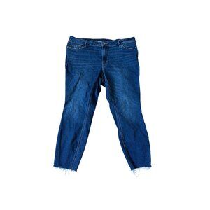 Old Navy Women's Rockstar Super Skinny Mid Rise Plus Size Jeans Size‎ 20 Blue